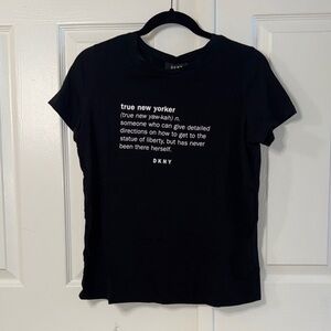 NWOT DKNY Black Graphic New York Short Sleeve Tee